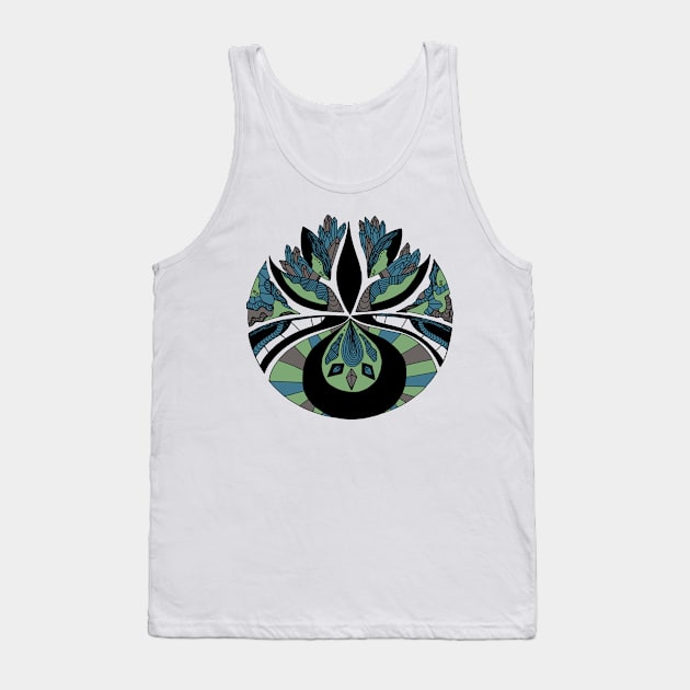 Mellow Cool Abstract Motif Tank Top by kenallouis